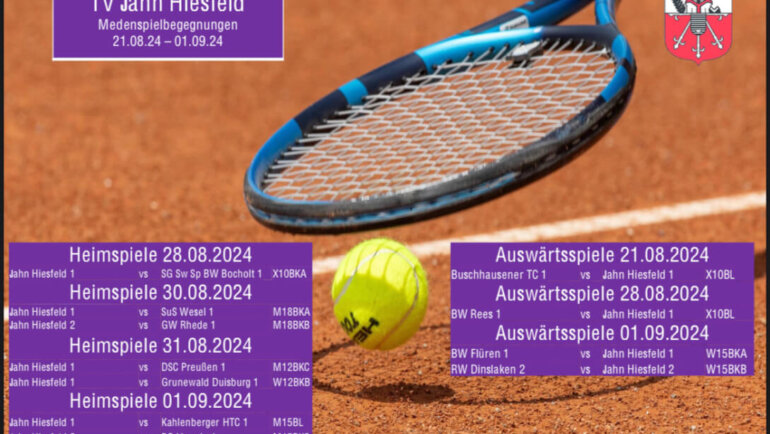 Medenspielbegegnungen 21.08. – 01.09.
