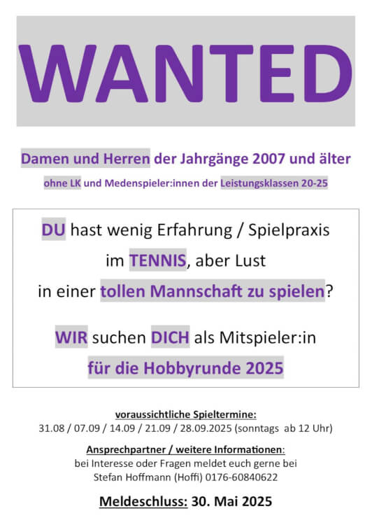 Spieler:innen für die Hobbyrunde gesucht
