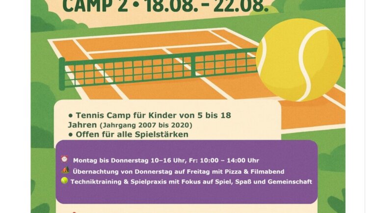 Kinder und Jugend Tennissommercamp