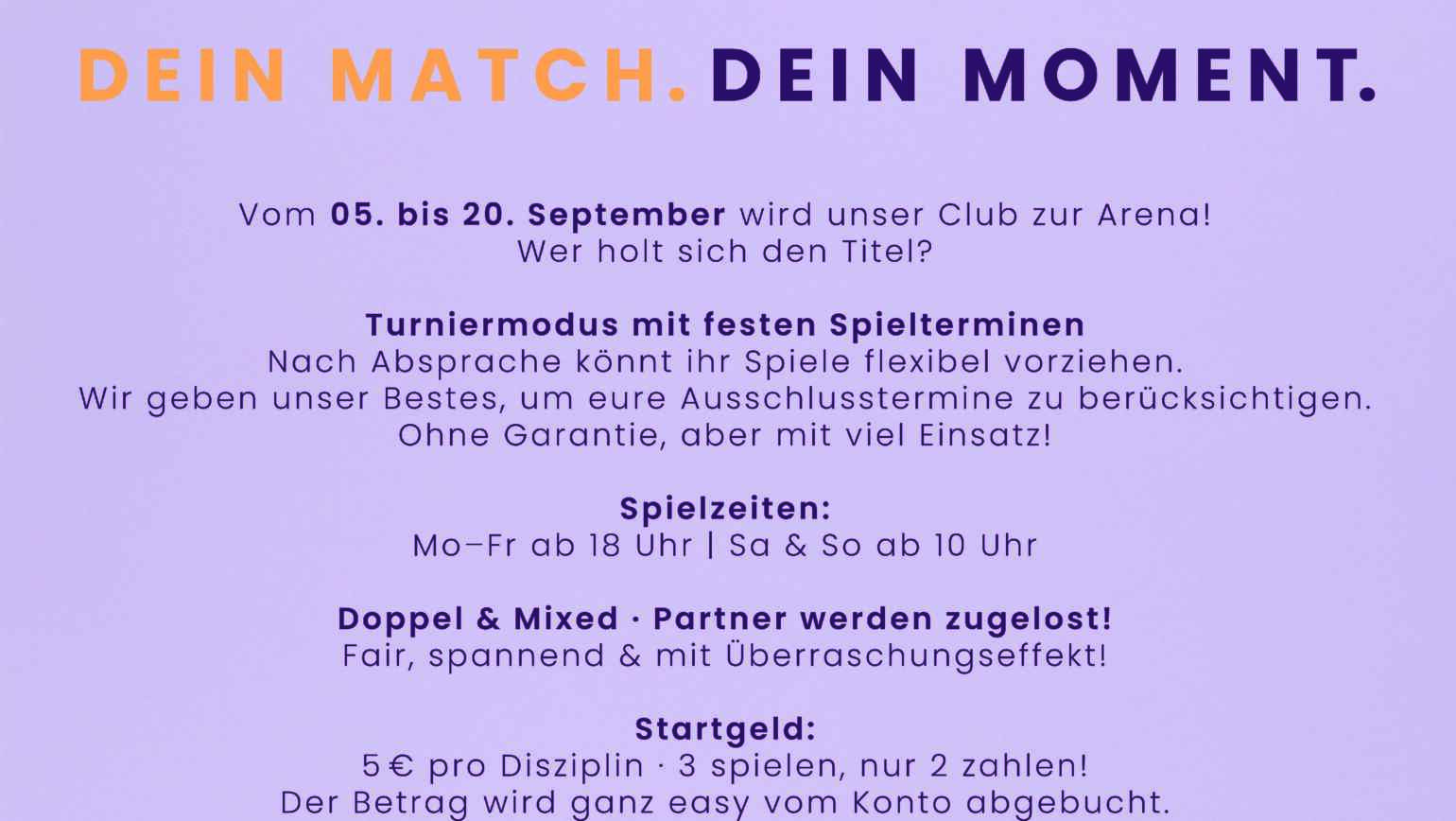 Clubmeisterschaften Erwachsene