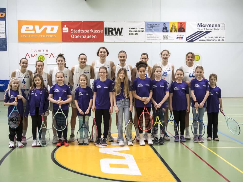 Unvergesslicher Basketballabend für die Tennismädchen des TV Jahn Hiesfeld