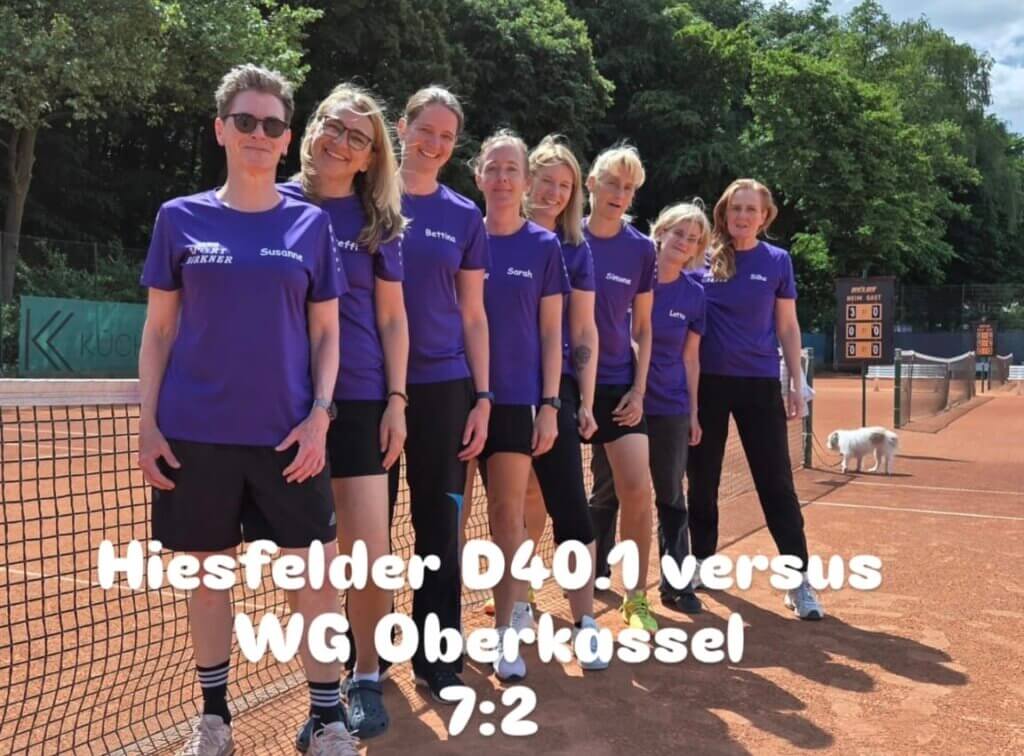 Wir - die 1. Damen 40 - feiern endlich wieder einen Sieg!